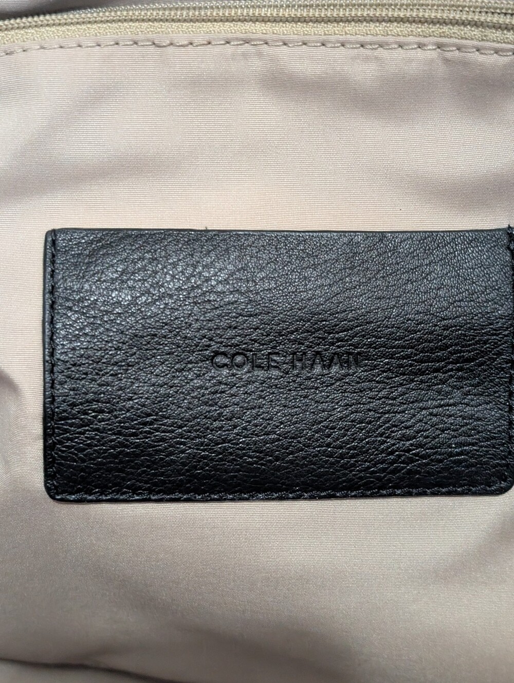Cole Haan Classic Black Pebble Leather Tote Bag/Purse - Picture 3 of 7